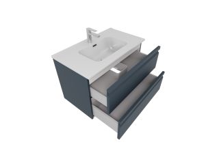 Тумба с раковиной Aquatek Вега AQ77080-MG 81 см серый матовый